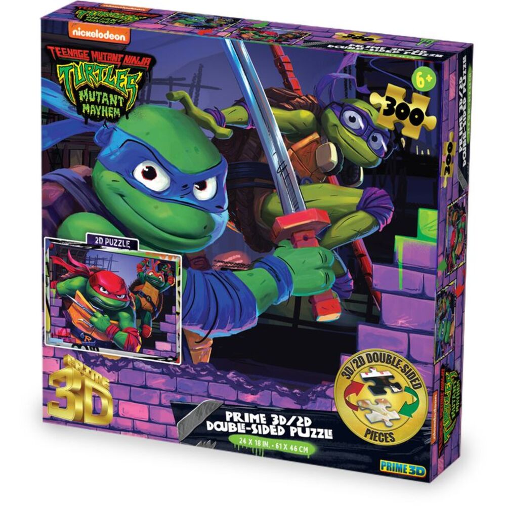 Teenage Mutant Ninja Turtle Wall Breakers 300pc 24x18 in 3D/2D Double-Sided
